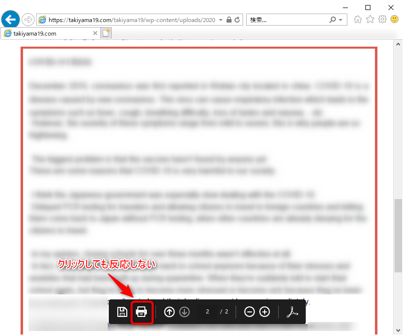 Internet Explorer Ie でpdfが印刷できない 多幾山塾